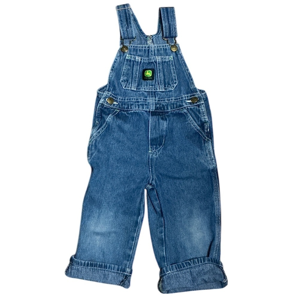 John Deere Kids Blue Denim Overalls